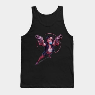 Bubble gum girl with guns Tank Top